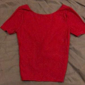 Red crop top
